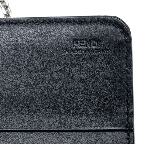 fendi studded leather wallet